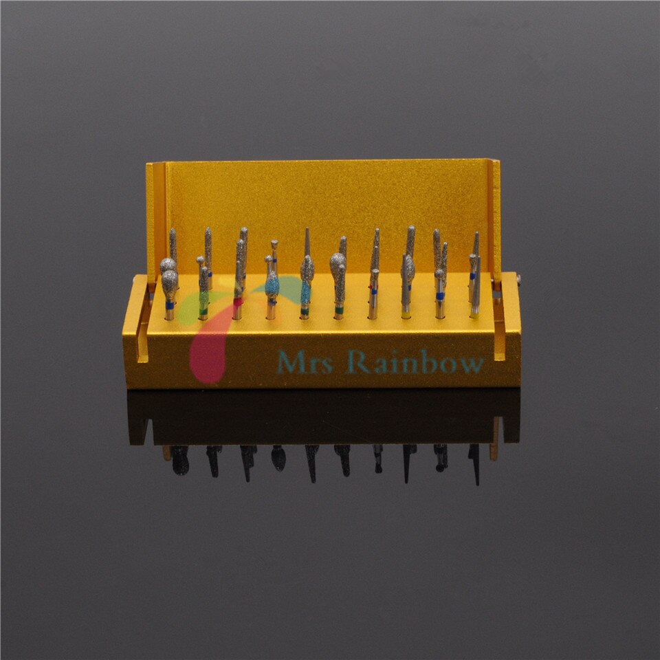30x ġ  ̾Ƹ FG1.6mm 1  ҵ Ȧ Ͽ   /30x Dental Diamond FG1.6mm Buffing Burs Polishers in 1 Disinfection Holder Block